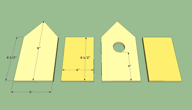 Cardinal Bird House Dimensions