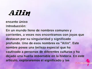 significado del nombre Ailin