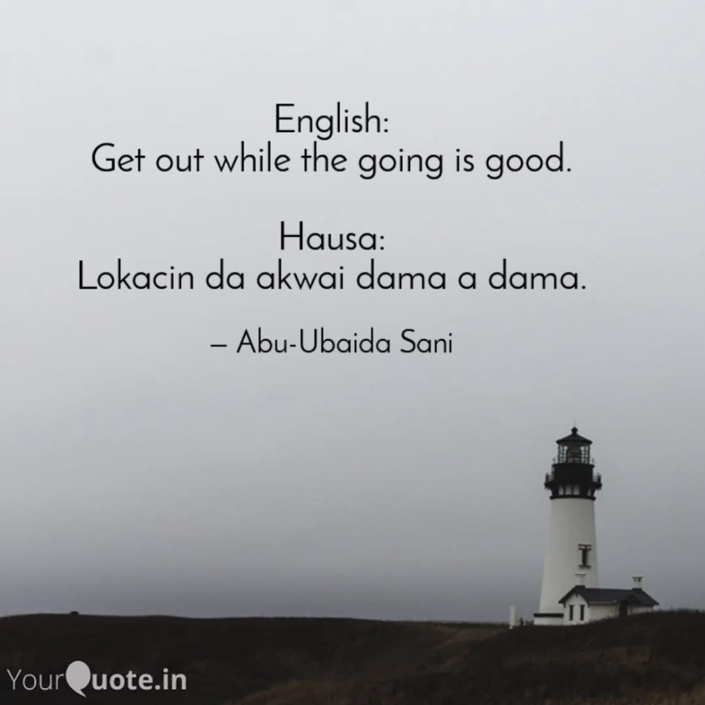 Abu-Ubaida Sani (English-Hausa Proverbs)