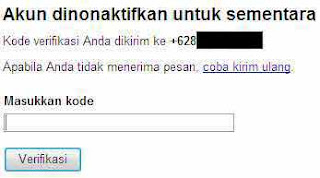 form masukkan kode verifikasi
