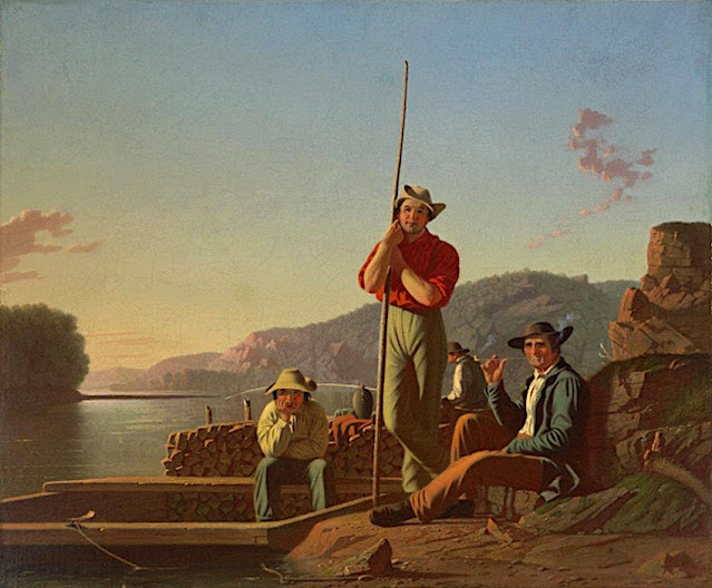 George Caleb Bingham (1811–1879) The Wood Boat (1850) Oil on canvas The Saint Louis Art Museum