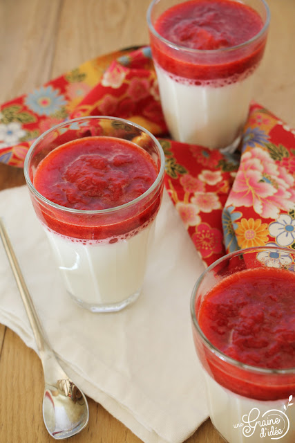 Panna Cotta Crémeuse Compotée de Fraise Recette Dessert