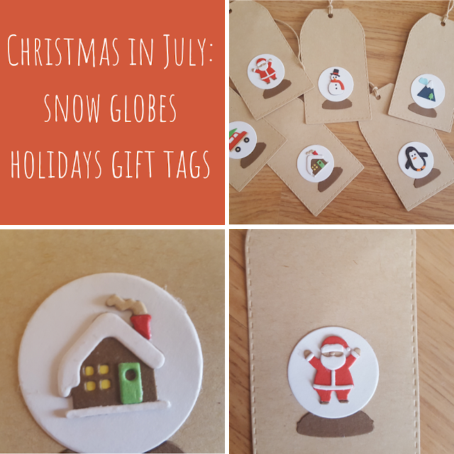 Christmas in July: snow globes holidays gift tags