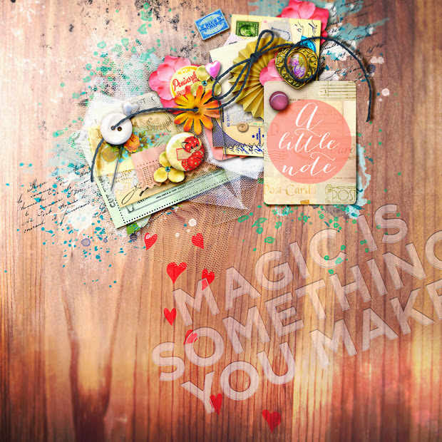 Magic is Something You Make // Scrapbook Layout // 12x12 // truly, madly, deeply by Juliana Kneipp