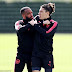 Tempers Flare During Arsenal Training As Lacazette And Bellerin Clash Ahead Of Europa League (Photos)