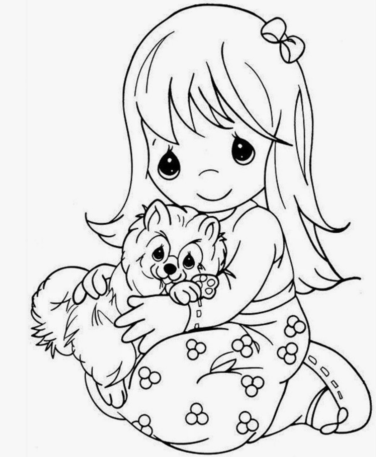  Cartoon Girl Coloring Pages 9