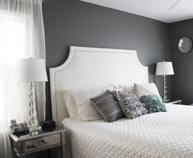 Bedroom Makeover - DIY upholstered headboard 