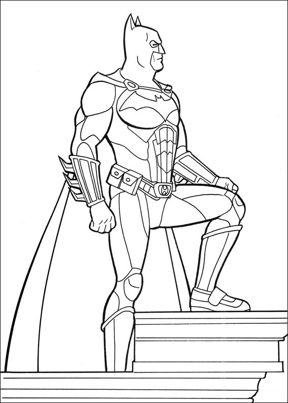 Click to Print Batman running with Cape Coloring Book Page