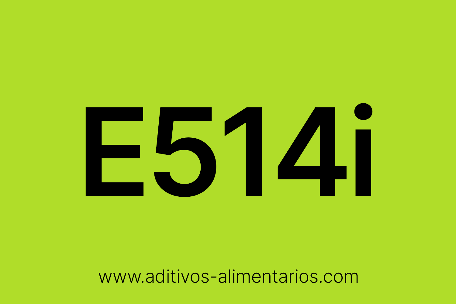 Aditivo Alimentario - E514i - Sulfato Sódico