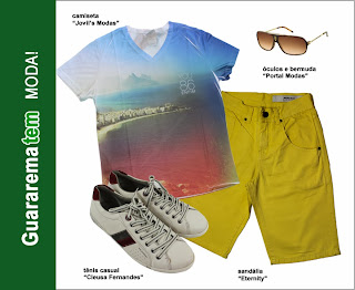 bermuda, camisa com estampa, digital tenis casual