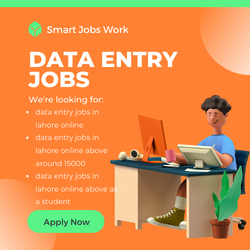 data entry jobs in lahore online above as a student