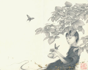 07-Tree-and-butterflies-Portrait-Drawings-Ozabu-www-designstack-co