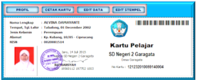Aplikasi Kartu Pelajar Master Data Gratus Full Versi Excel