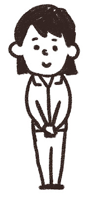 ジャージを着た女子中学生・高校生のイラスト 白黒線画