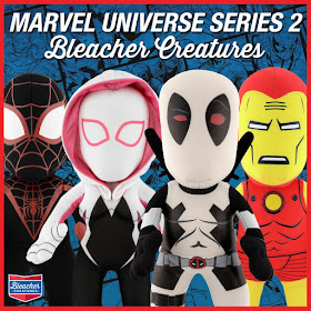 Marvel Universe Series 2 Bleacher Creatures Plush Figures - Spider-Gwen, Ultimate Spider-Man Miles Morales, Classic Iron Man & X-Force Deadpool