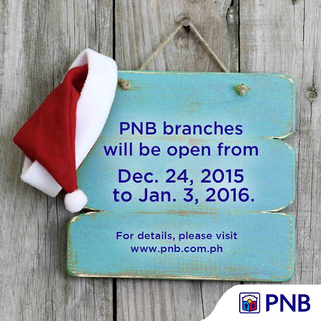 Philippine National Bank (PNB)  Holiday Schedule