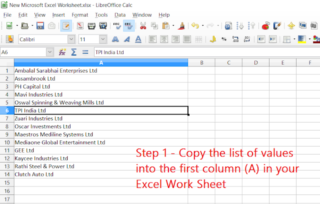  Many times you lot instruct a listing of values which you lot desire to banking concern jibe inwards the database to confirm if How to enclose a listing of values into unmarried quotes for SQL inquiry - Use Microsoft Excel