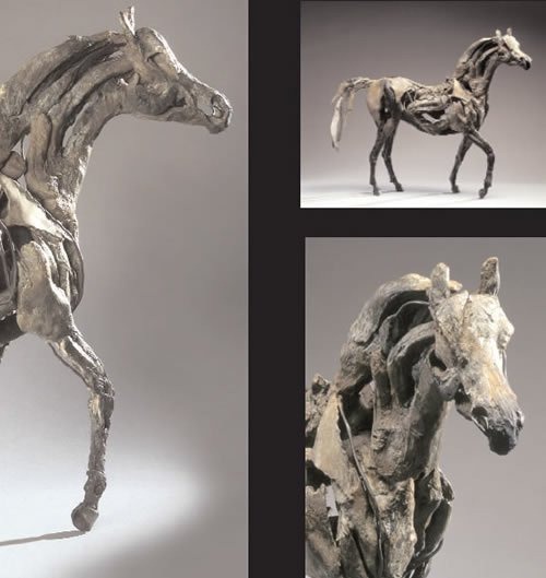 Incredible Tree Branch Horse Sculptures Seen On www.coolpicturegallery.net