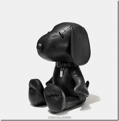 COACH X Peanuts large leather snoopy doll - USD 1500 - black