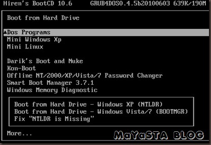 MaYaSTA BLOG - Cloning antar Hard disk