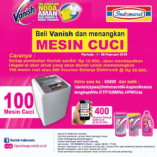 Info Promo - Promo Undian Vanish Berhadiah 100 Mesin Cuci dan 400 voucher Belanja