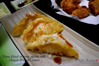 Deep fried shrimp gyoza with cheese teriyaki sauce - Itacho Sushi at Star Vista - Paulin's Munchies
