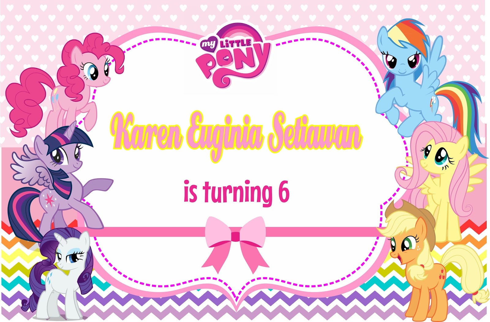 Banner Ulang Tahun  Little Pony