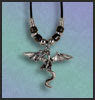 Flying Dragon Pendant w/Beads