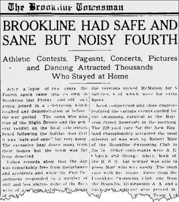 Headline: Brookline Had Safe and Sane But Noisy Fourth