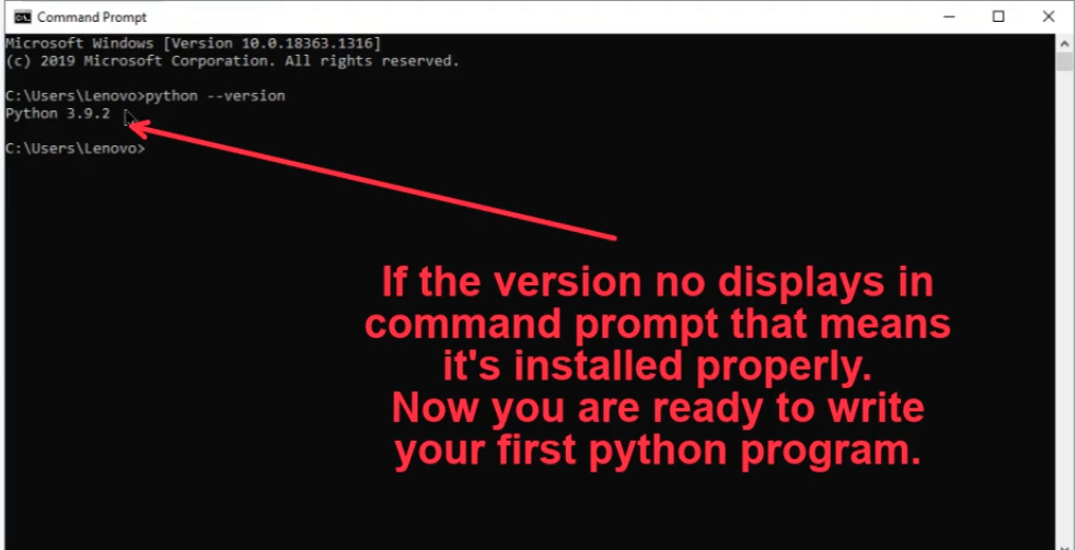 check python version cmd