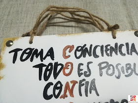 diy cartel con mensaje