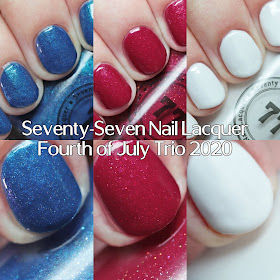 Seventy-Seven Nail Lacquer Fourth of July Trio 2020