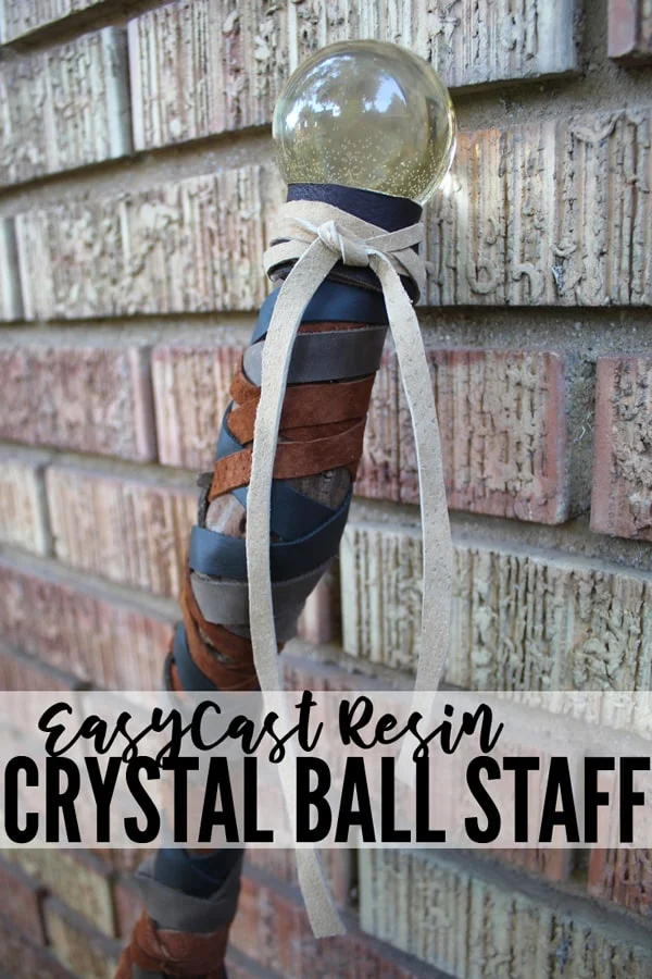 Full tutorial for a Crystal Orb Scepter made with Resin. This amazing crystal orb scepter is the perfect addition to a costume or cosplay. A Wizard, Warlock, Sage, Witch, Sorcerer, Mage, Enchanter, or Necromancer would all be excited to hold a staff like this. This could be used by an Adventurer, Druid, Plague Doctor, or just as an exotic walking stick.