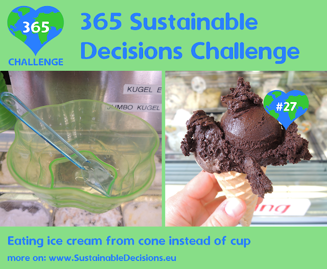 #27 - Eating ice cream from cone instead of cup, sustainable living, sustainability, climate action