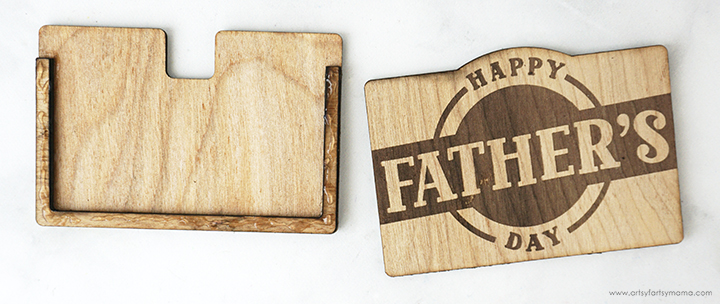 Father's Day Wooden Gift Card Holder