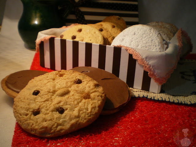 Galletas de crema de cacahuete con chocolate