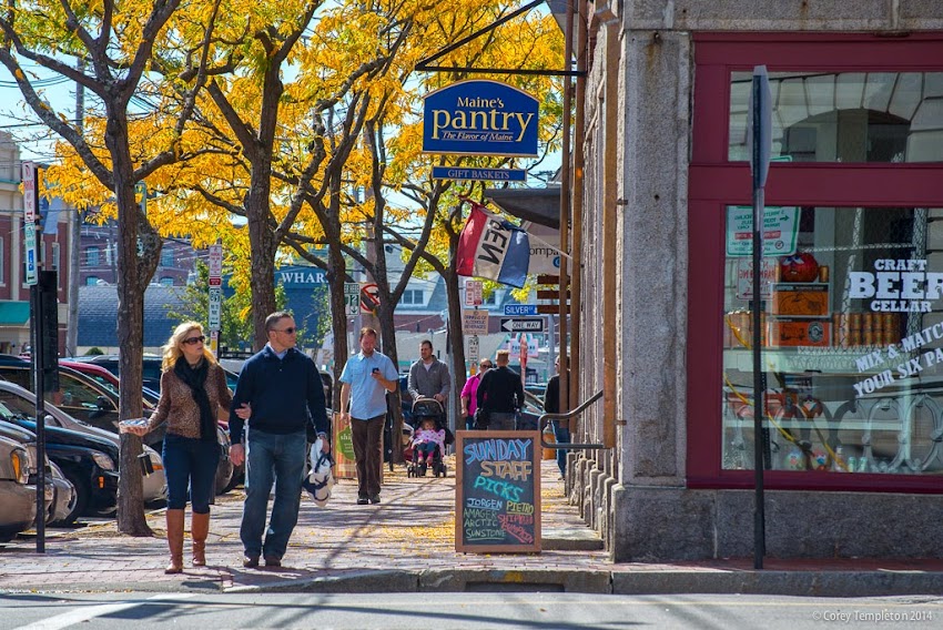 Portland, Maine Commercial Street Old Port Sunday Autumn Foliage October 2014 photo by Corey Templeton