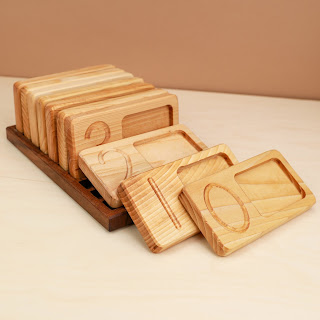 Wooden Number Counting Trays | Playroom Collective
