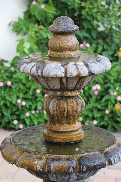 garden fountain, spanish style fountain