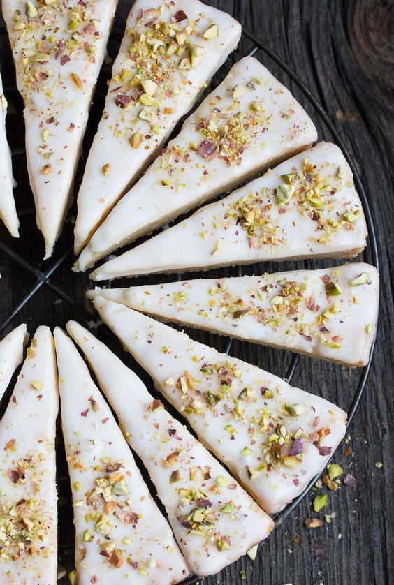 Lemon Pistachio Shortbread Cookies