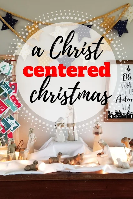 Make your home a Christ centered Christmas this year with this simple mantel idea and free cut files.