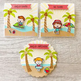 Sunny Studio Stamps: Beach Babies Customer Card by Stephanie