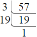 prime factorization of 57 by division method