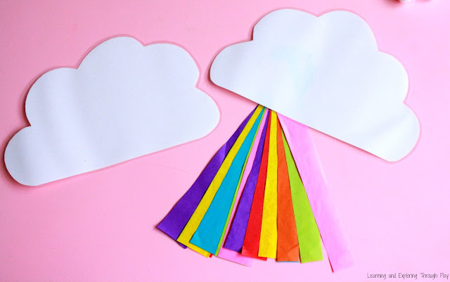 Rainbow Streamer Craft. Rainbow Crafts for Toddlers and Preschoolers.