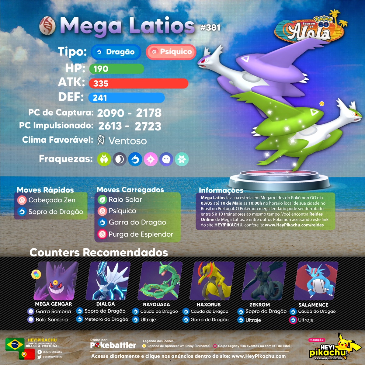 Latias e Latios, pokémons lendários da 3ª geração, chegam hoje a Pokémon GO  - TecMundo