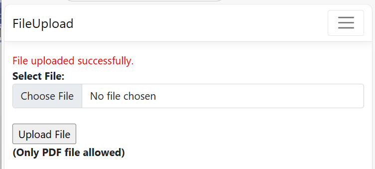 PDF file uploaded successfully in asp.net core mvc