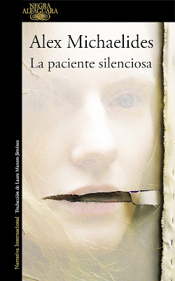 Cubierta de la novela de Alex Michaelides, suspense, thriller psicológico