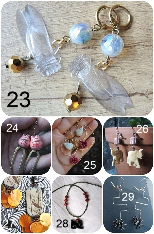 DIY verzameld/collected - oorbellen met dieren/earrings with animals