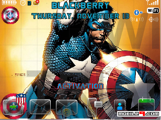 Tema BlackBerry 8520 Captain America Download Tema BlackBerry 8520 Gratis 2012