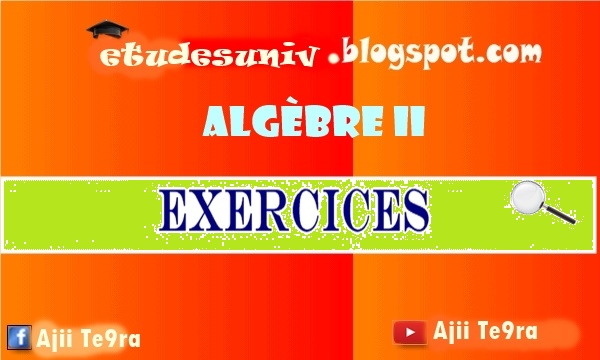 Espace Vectoriel : Exercices corrigés